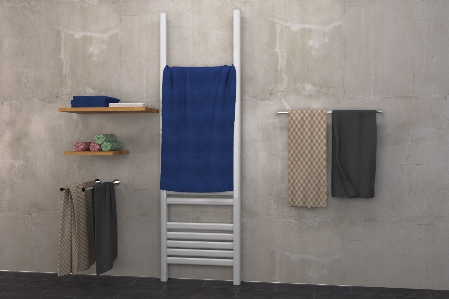 Bathroom towels Free 3D model_2