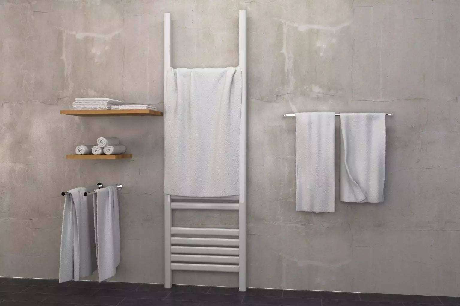 Bathroom towels Free 3D model_0