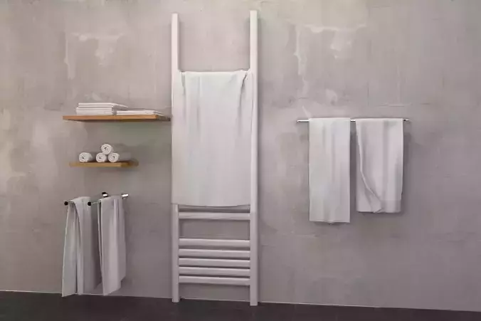 Bathroom towels Free 3D model