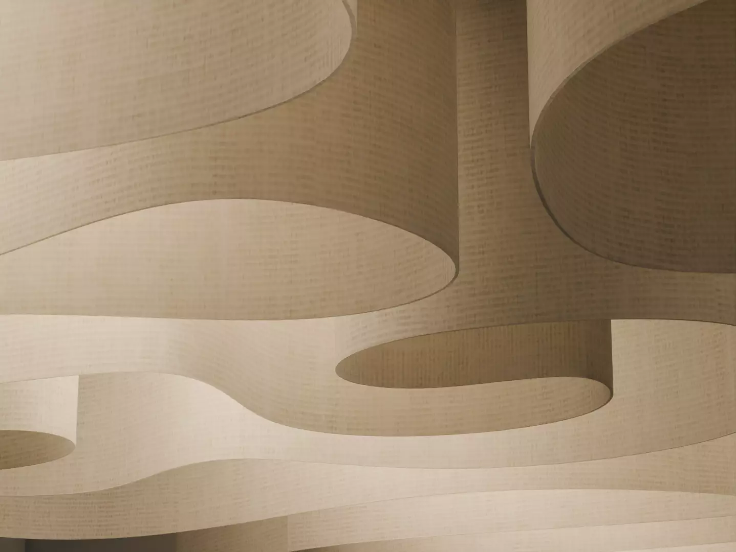 Organic Wave Ceiling Panel Decorative 3D Model Fancy 3D model_2