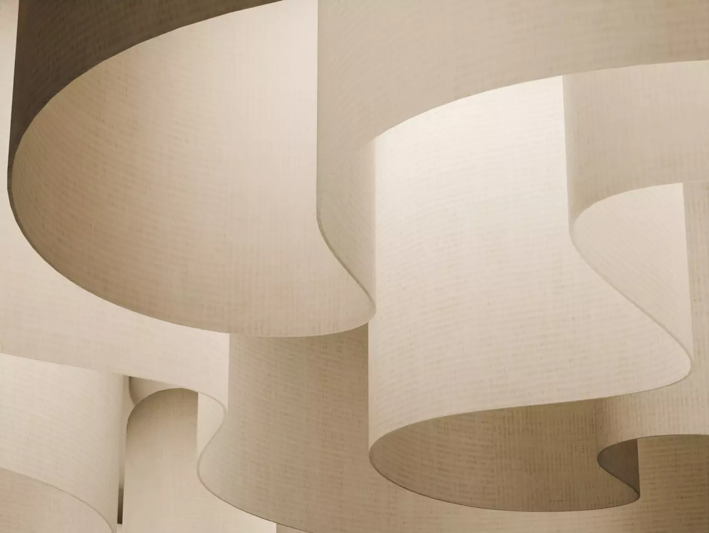 Organic Wave Ceiling Panel Decorative 3D Model Fancy 3D model_1