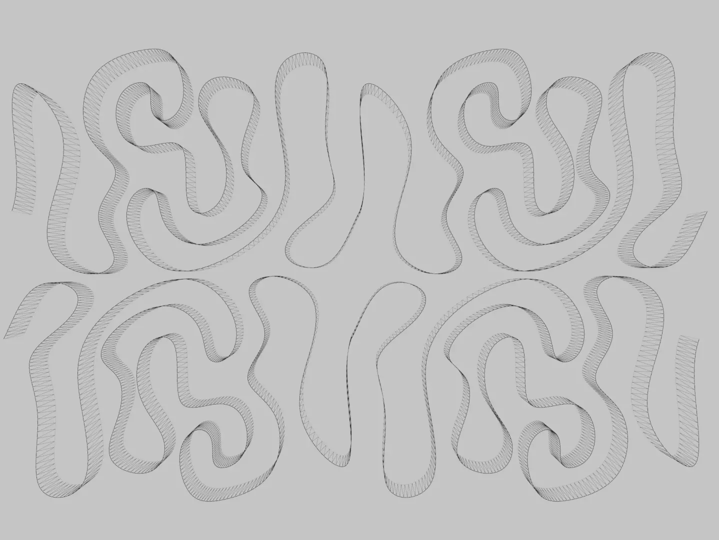 Organic Wave Ceiling Panel Decorative 3D Model Fancy 3D model_4