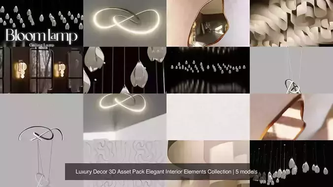 Luxury Decor 3D Asset Pack Elegant Interior Elements Collection 