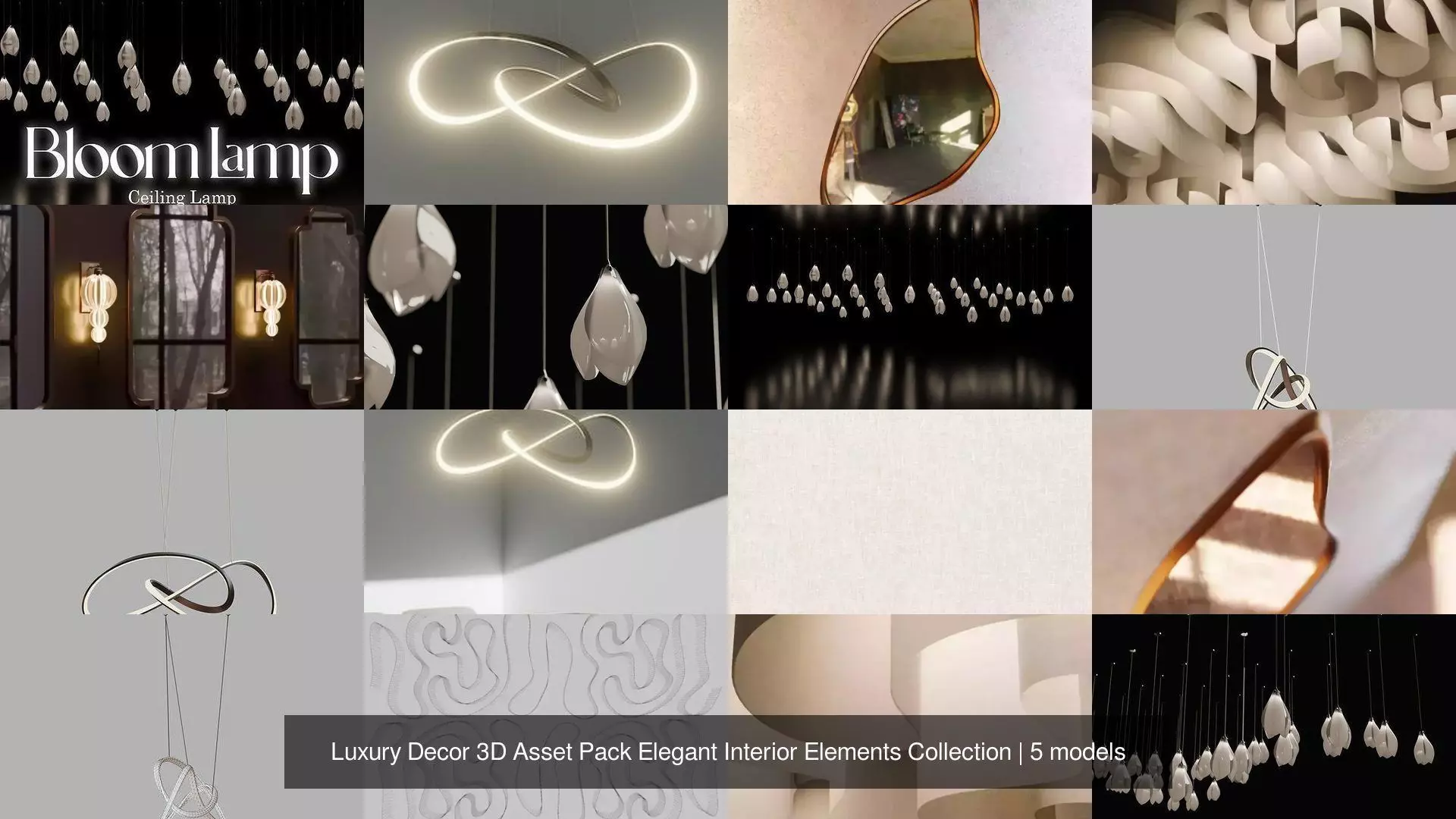 Luxury Decor 3D Asset Pack Elegant Interior Elements Collection _0