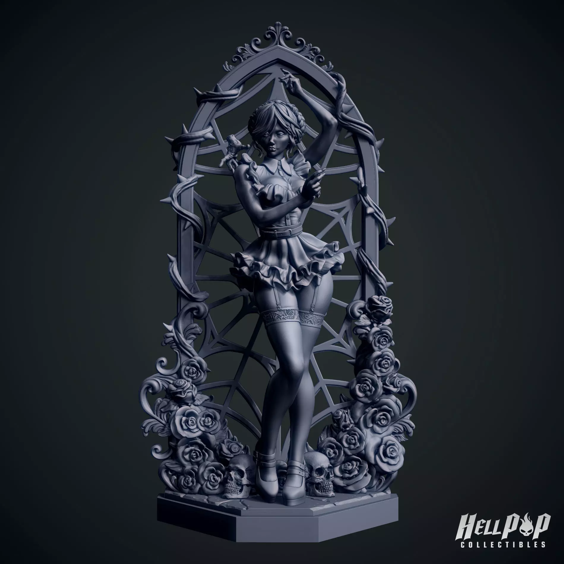 Scream Queens Wednesday STL Printable 3D model 3D model_10