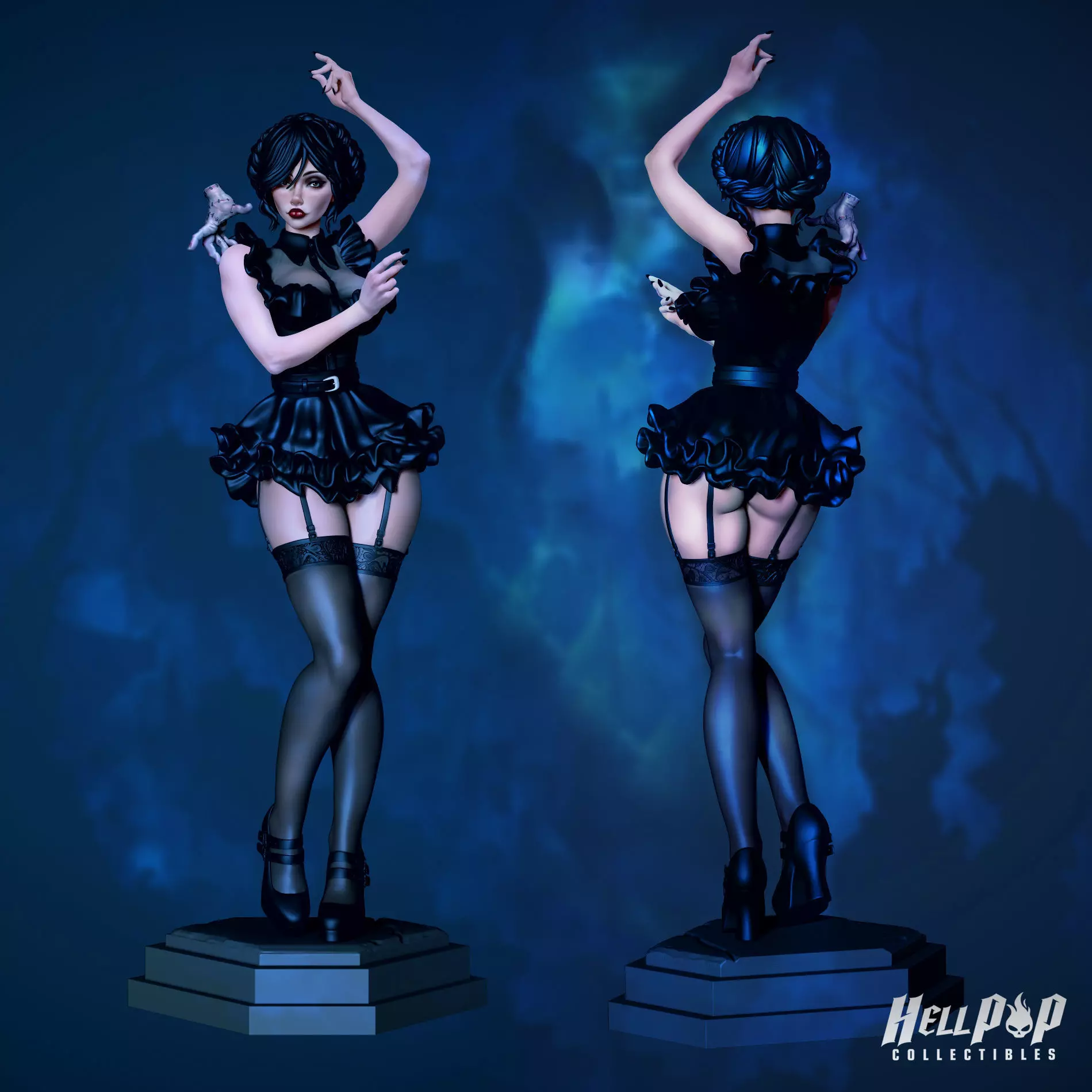 Scream Queens Wednesday STL Printable 3D model 3D model_1