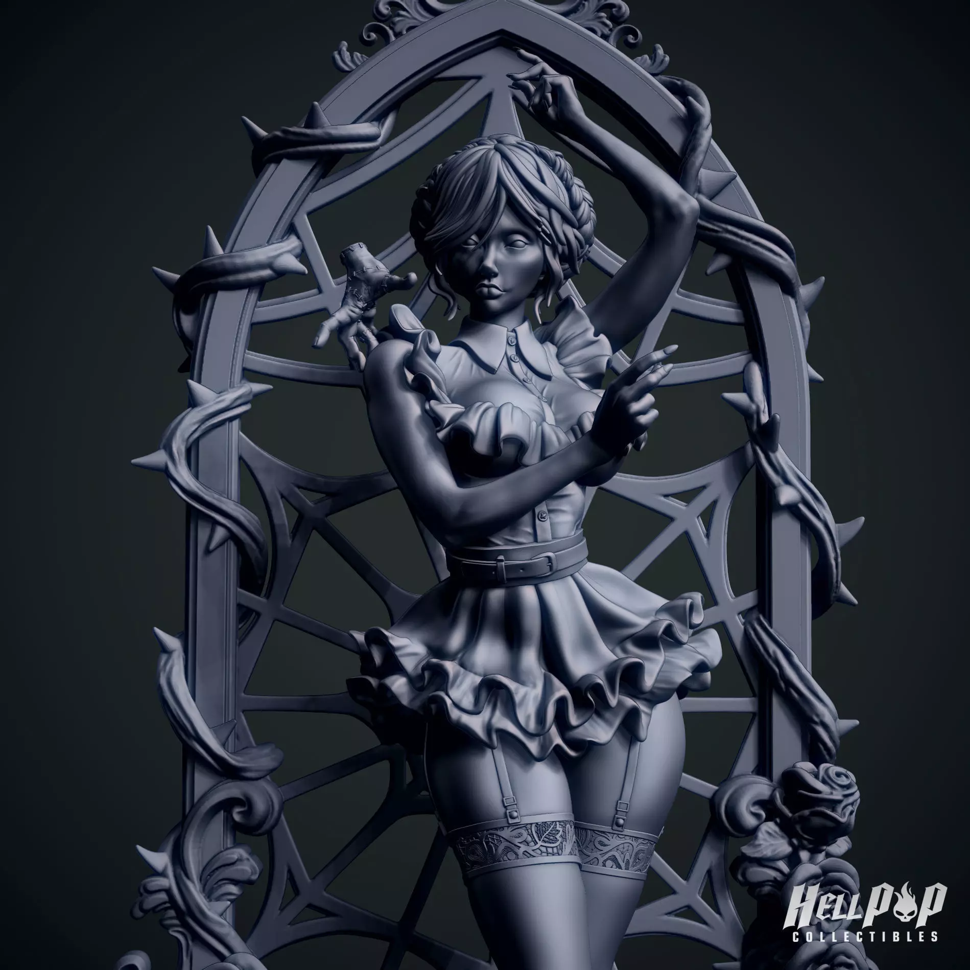 Scream Queens Wednesday STL Printable 3D model 3D model_3