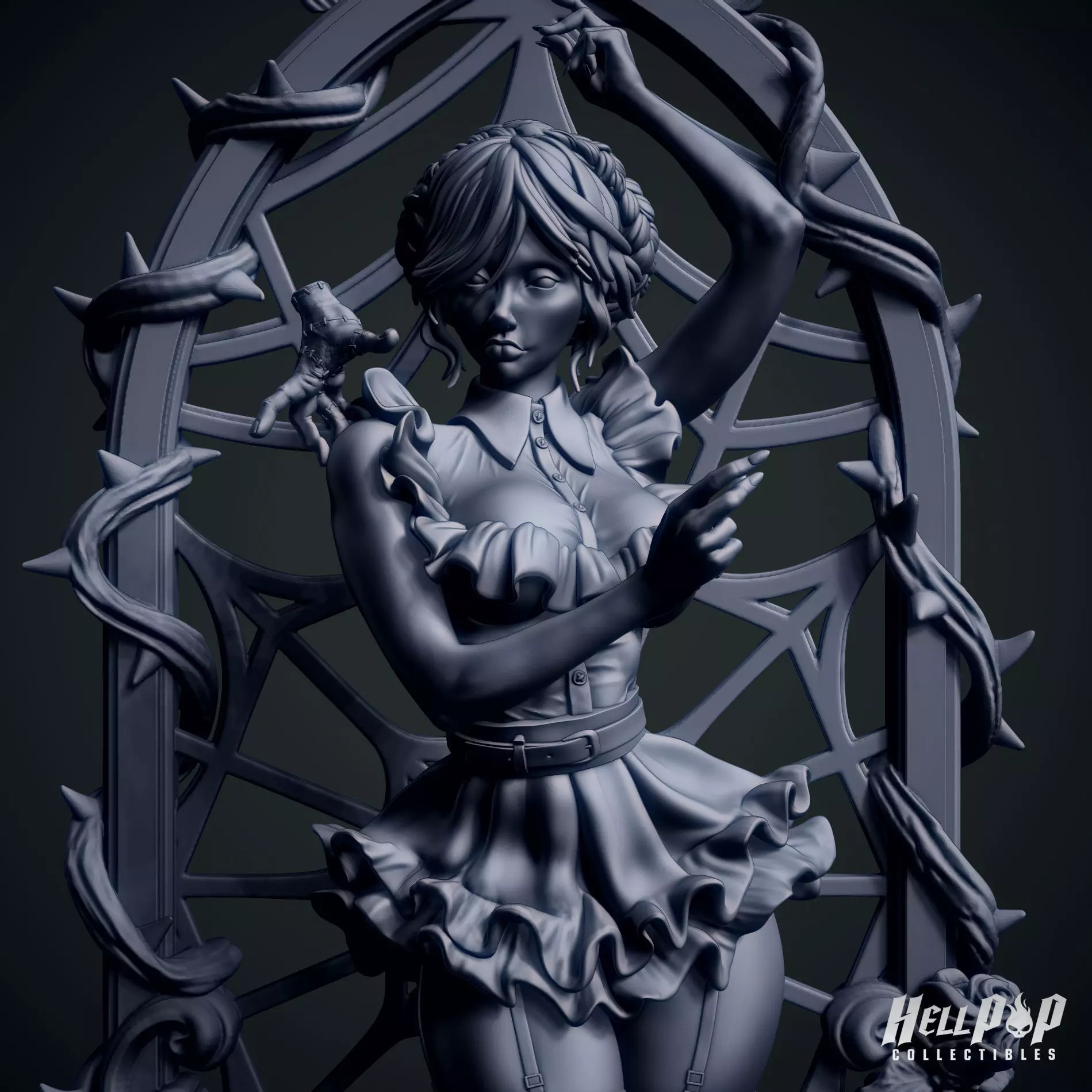 Scream Queens Wednesday STL Printable 3D model 3D model_9