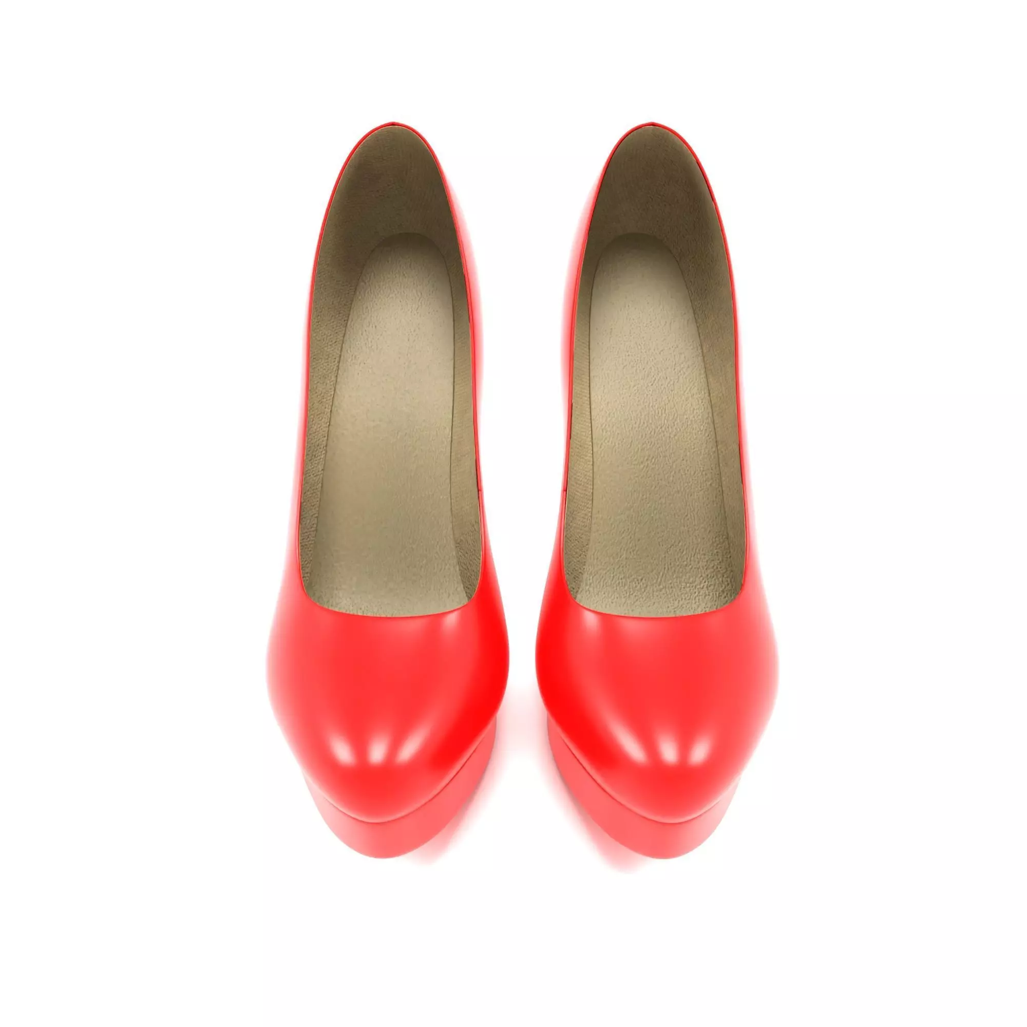 red hi heel 3D model_1