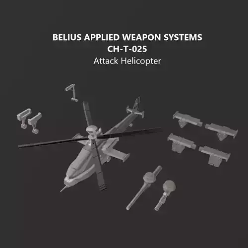 CH-T-025 BAWS Attack Helicopter Model Kit Armored Core 6 3D print model