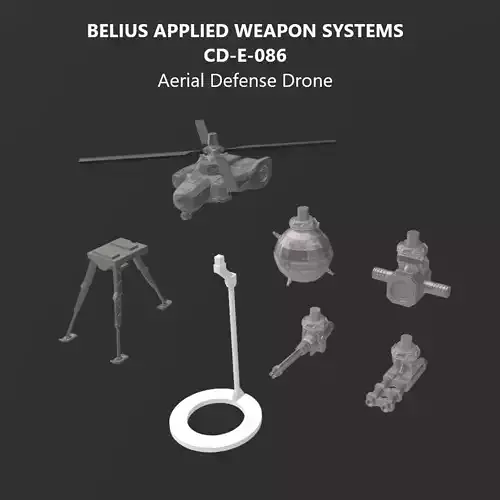 CD-E-086 BAWS Aerial Defense Drone Model Kit Armored Core 6 3D print model