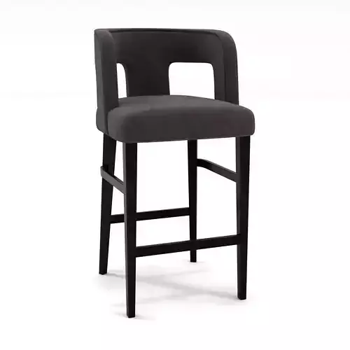 royal black bar chair