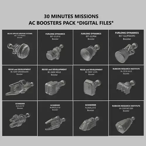 30 Minutes Missions Boosters Pack Armored Core 6 3D print model