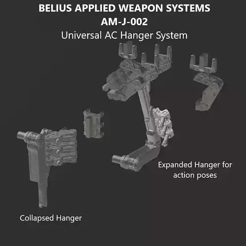 30 Minutes Missions Hanger and Mounts Armored Core 6 3D print model