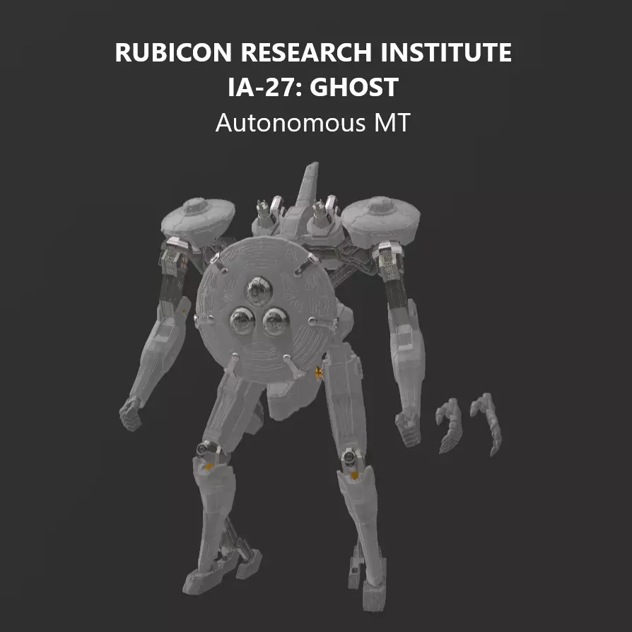 IA-27 Ghost Model Kit Armored Core 6 3D print model_1