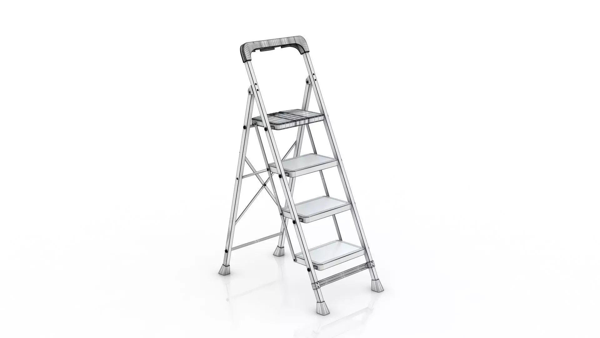 Foldable Step Ladder 3D model_10