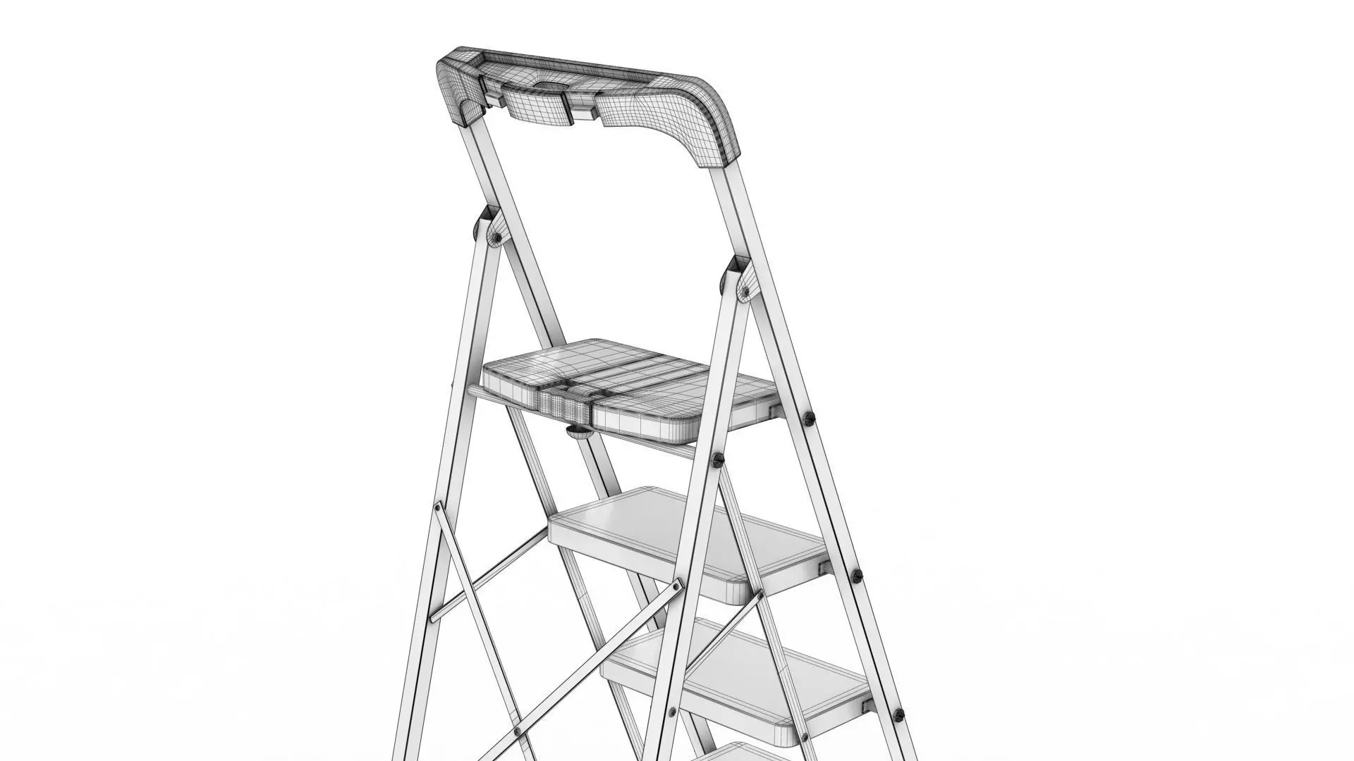 Foldable Step Ladder 3D model_9