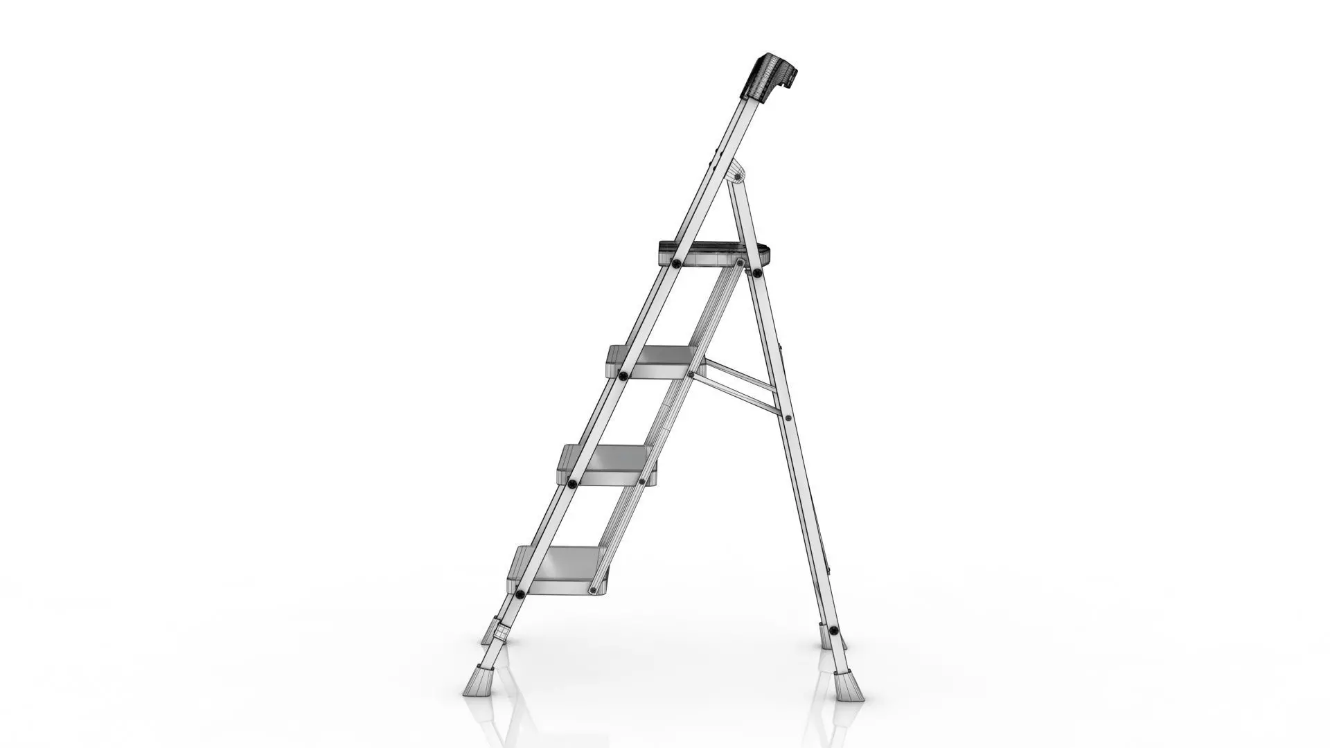 Foldable Step Ladder 3D model_8