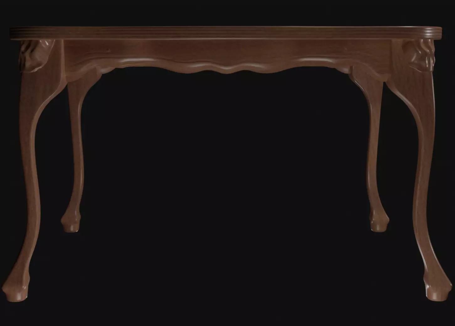 Hall Table Walnut 3D model_11