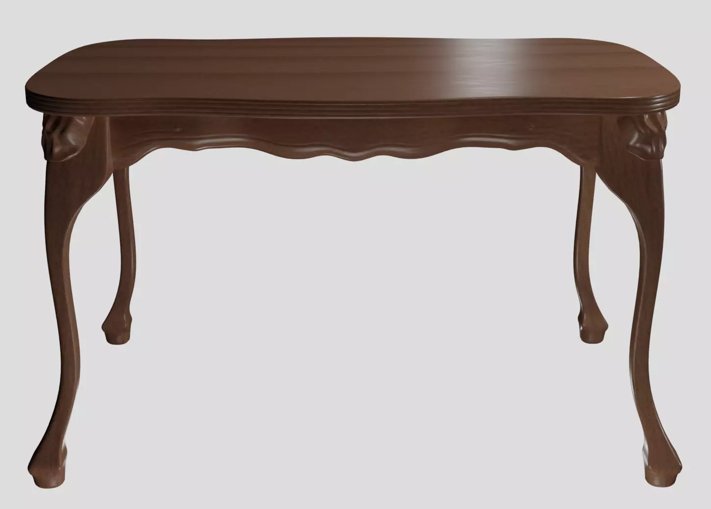 Hall Table Walnut 3D model_2
