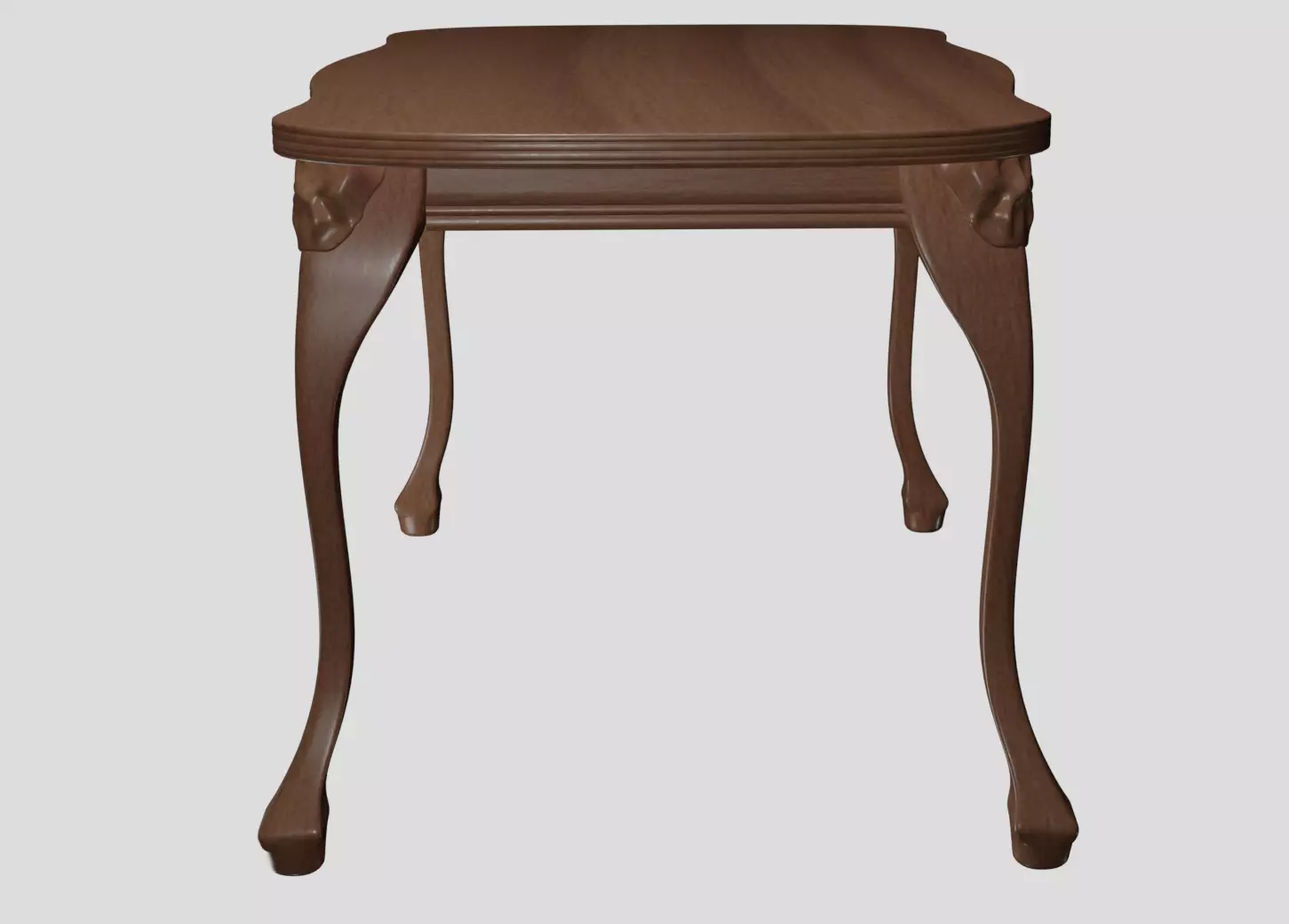 Hall Table Walnut 3D model_6