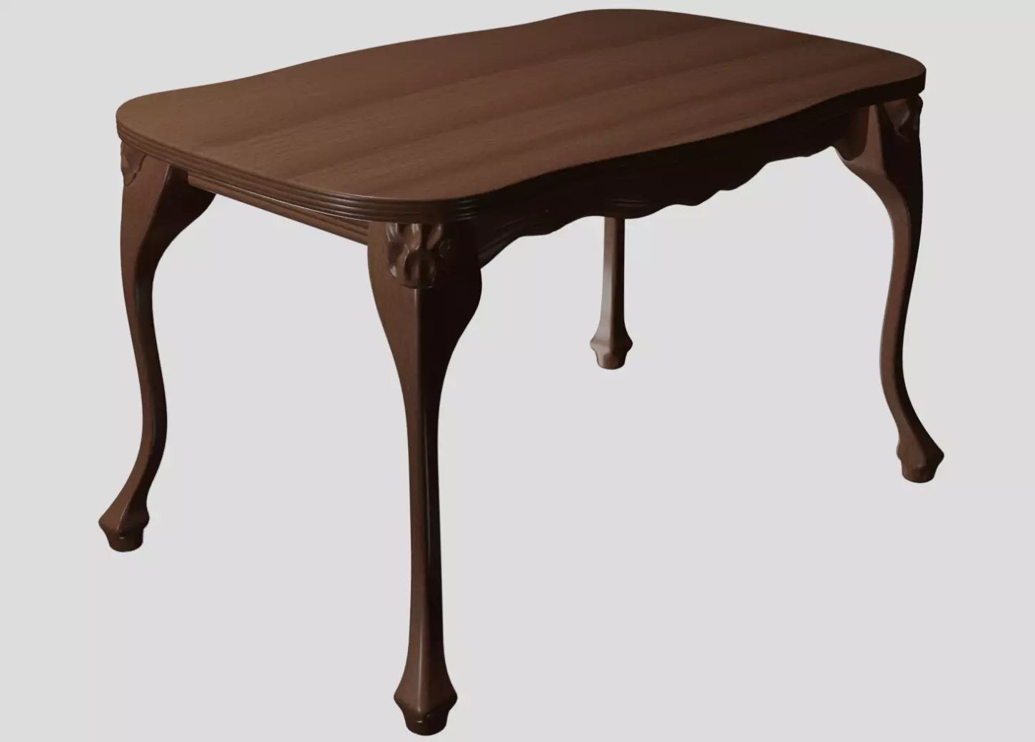 Hall Table Walnut 3D model_4
