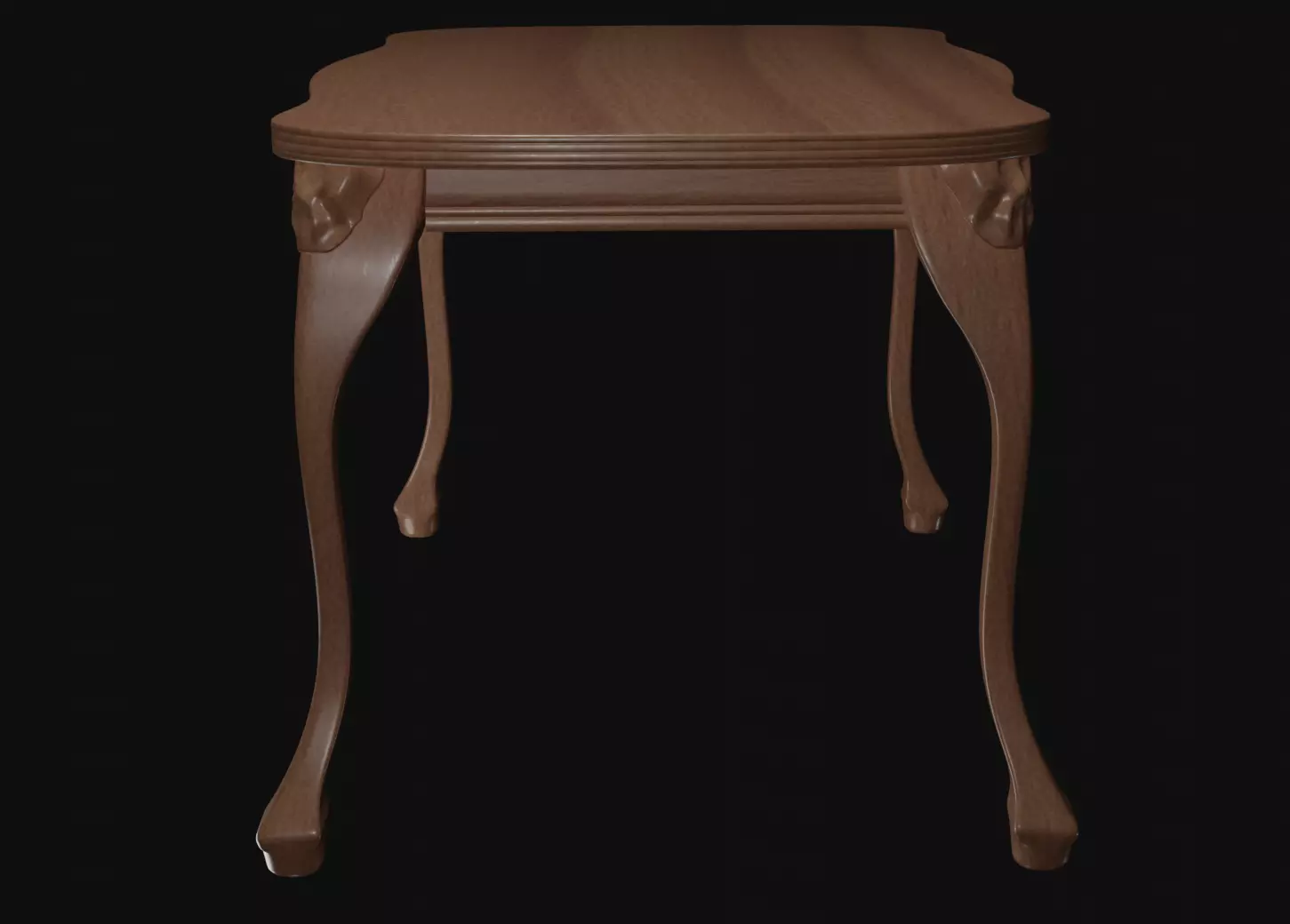 Hall Table Walnut 3D model_7