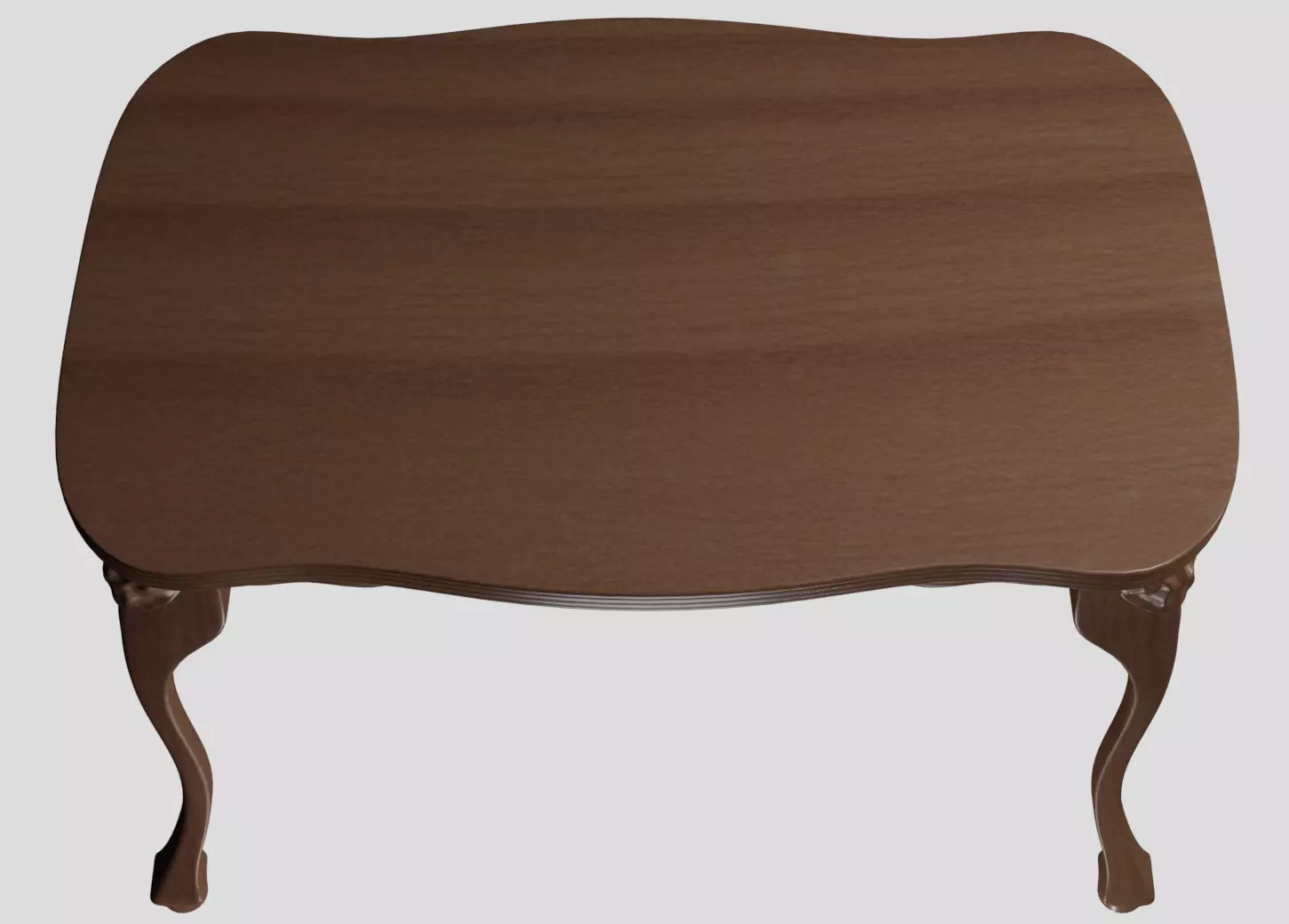 Hall Table Walnut 3D model_8