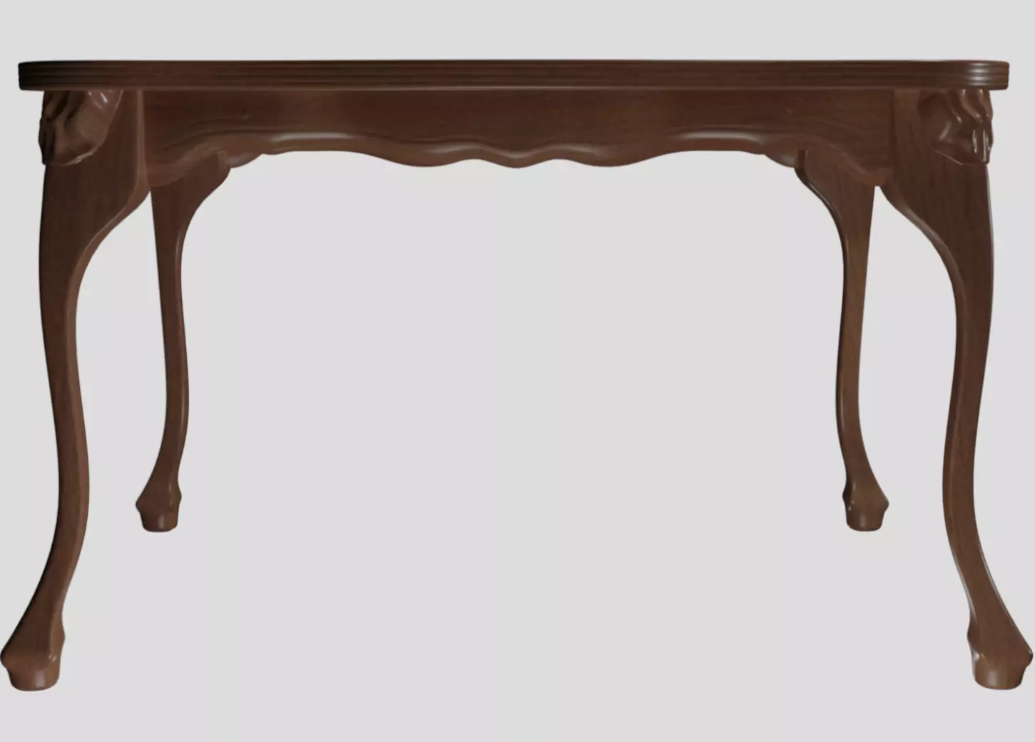 Hall Table Walnut 3D model_10