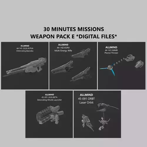30 Minutes Missions Weapon Pack E Armored Core 6 3D print model