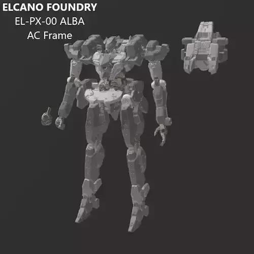 30 Minutes Missions EL-PX-00 ALBA AC Frame Pack Armored Core 6 3D print model