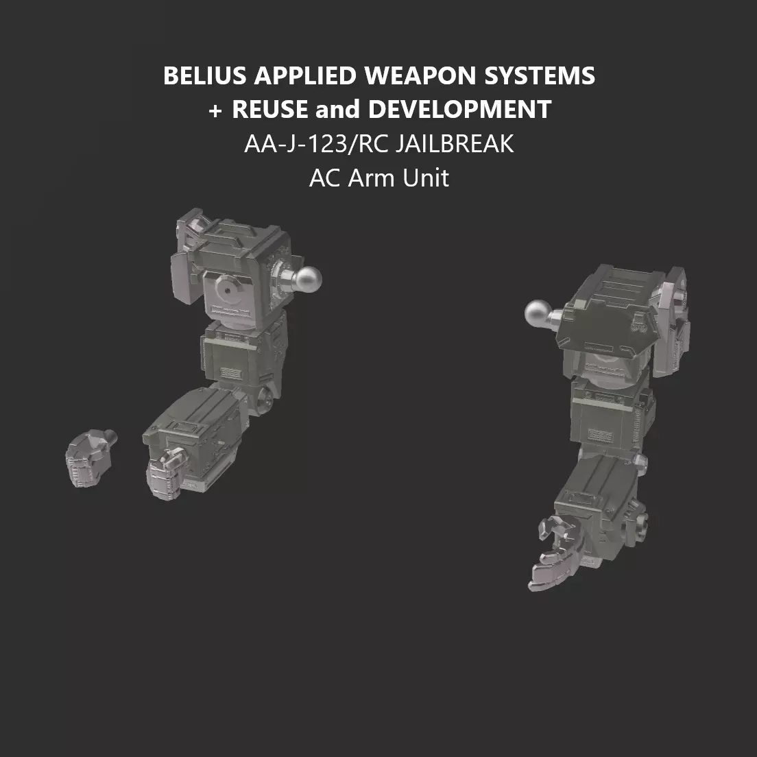 30MM AX-J-12X RC JAILBREAK AC Frame Pack Armored Core 6 3D print model_3