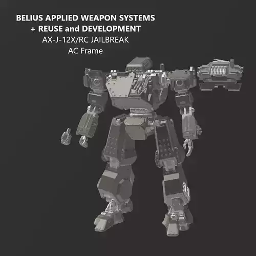 30MM AX-J-12X RC JAILBREAK AC Frame Pack Armored Core 6 3D print model