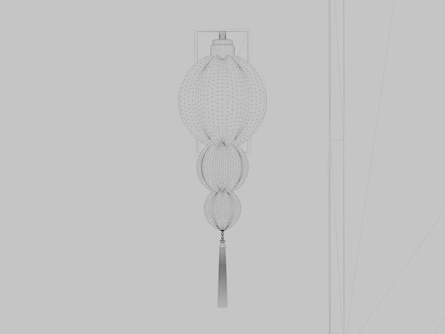 Elegant Wall Mirror and Sconce Set Luxury Decorative 3D Models  3D model_7