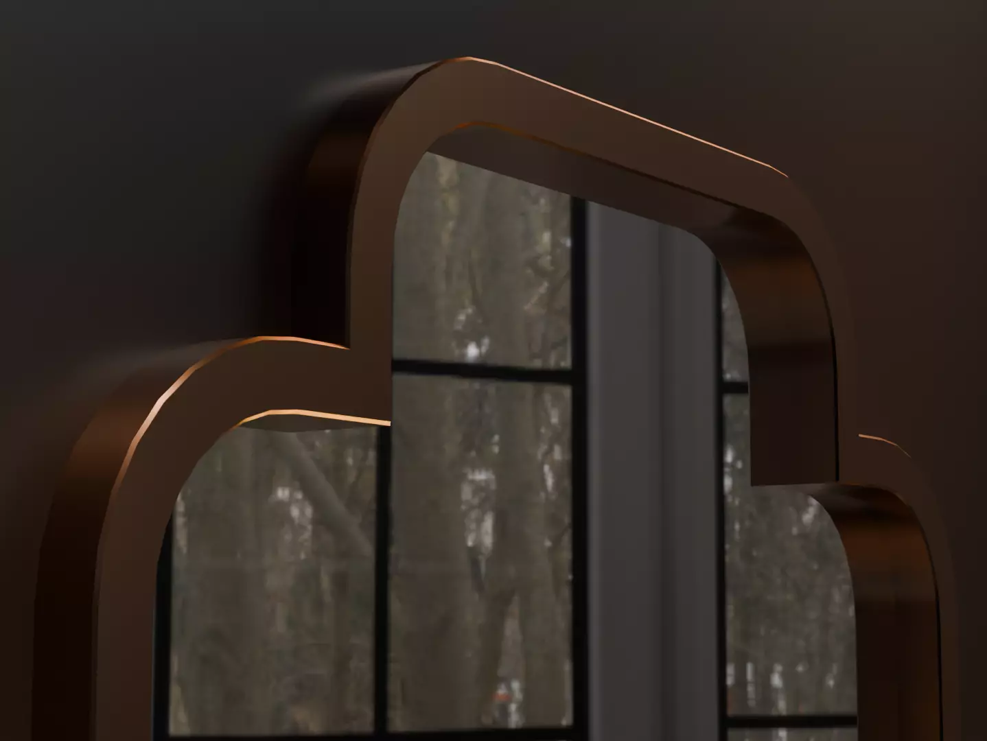 Elegant Wall Mirror and Sconce Set Luxury Decorative 3D Models  3D model_2