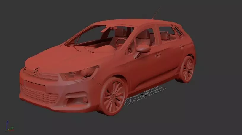 Citroen C4 2011 3D print model_1