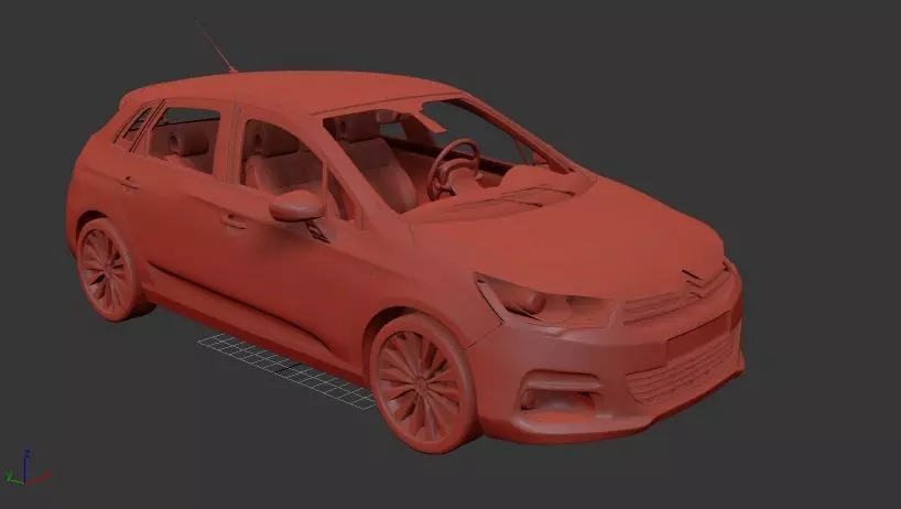 Citroen C4 2011 3D print model_0