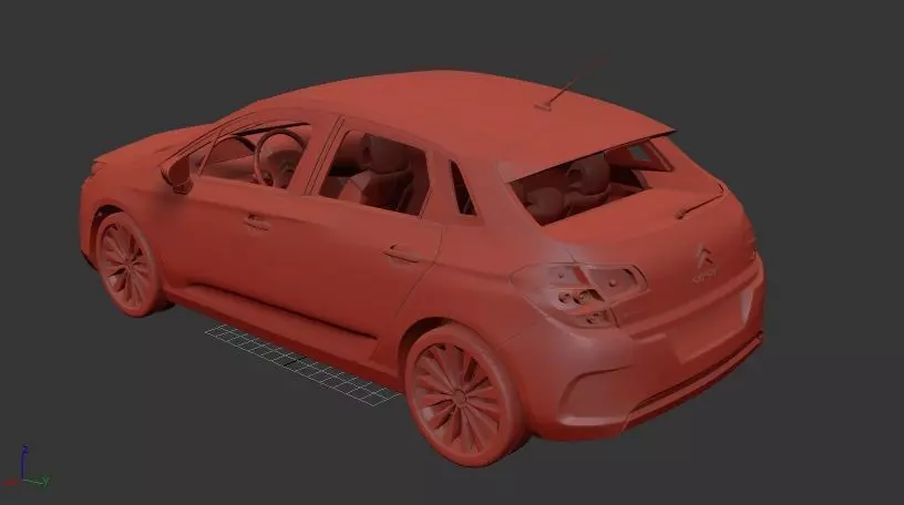 Citroen C4 2011 3D print model_2