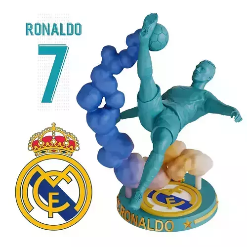 Cristiano Ronaldo 3D Printable Model Real Madrid Legend 3D print model