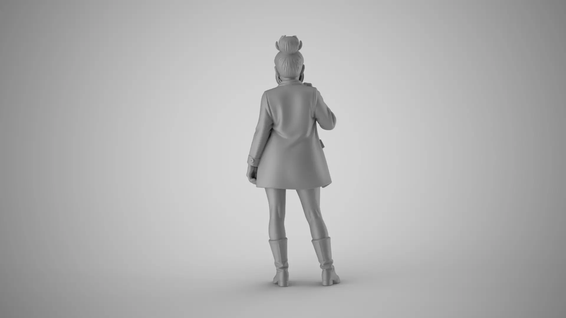 Strong Standing Woman 3D print model_4