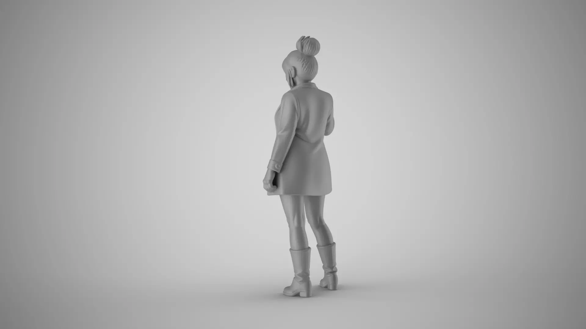 Strong Standing Woman 3D print model_5