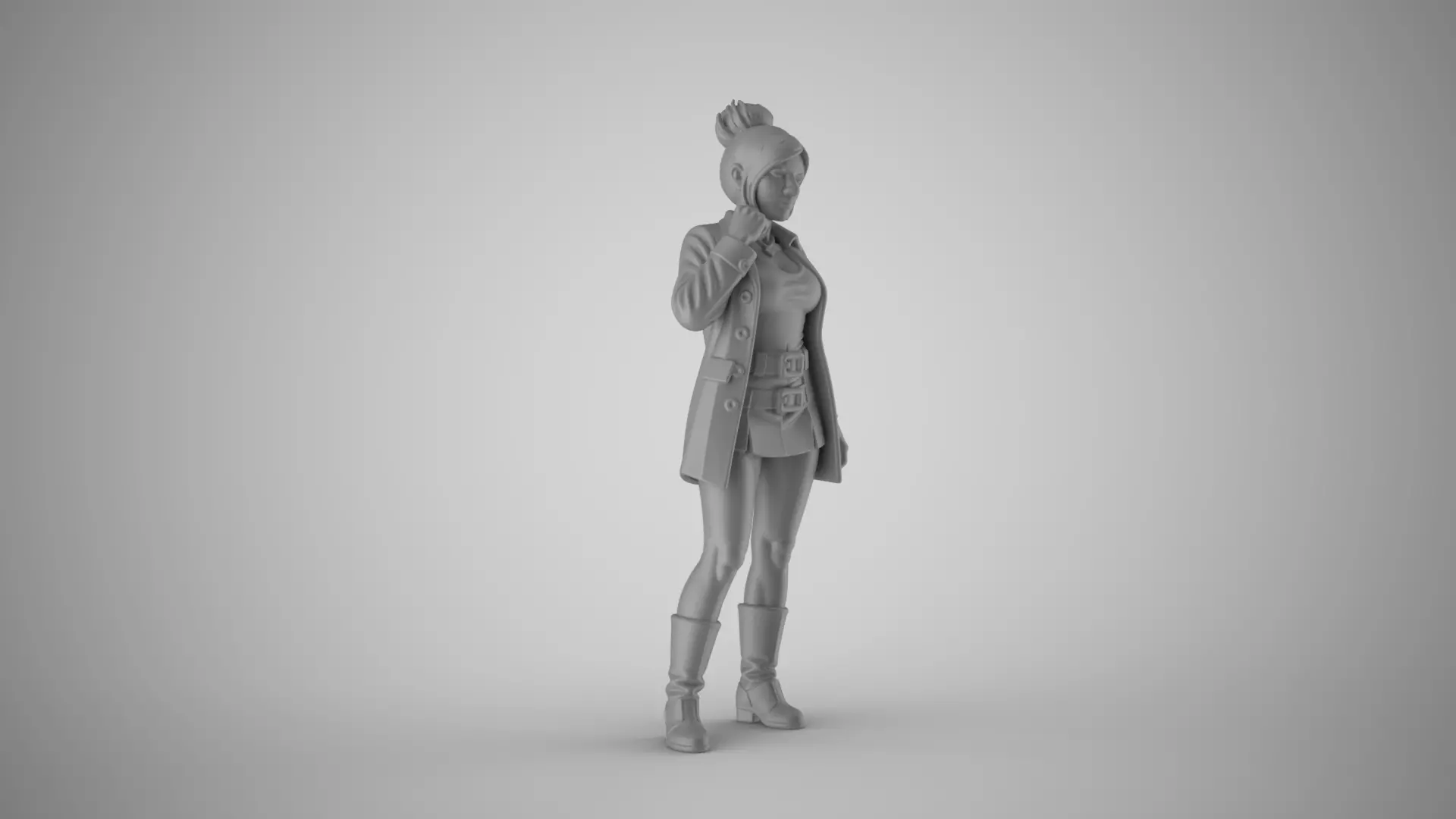 Strong Standing Woman 3D print model_1