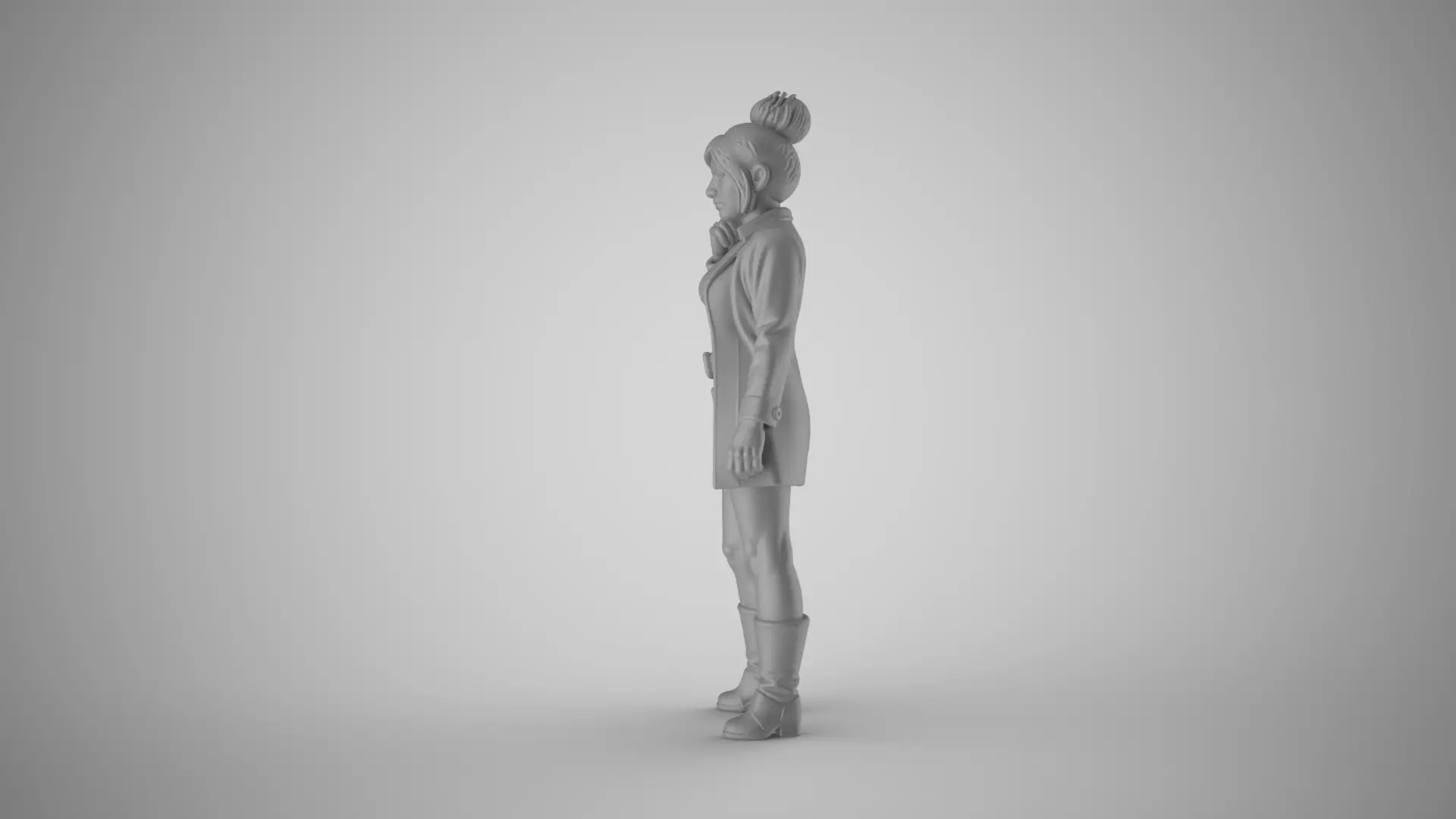 Strong Standing Woman 3D print model_6