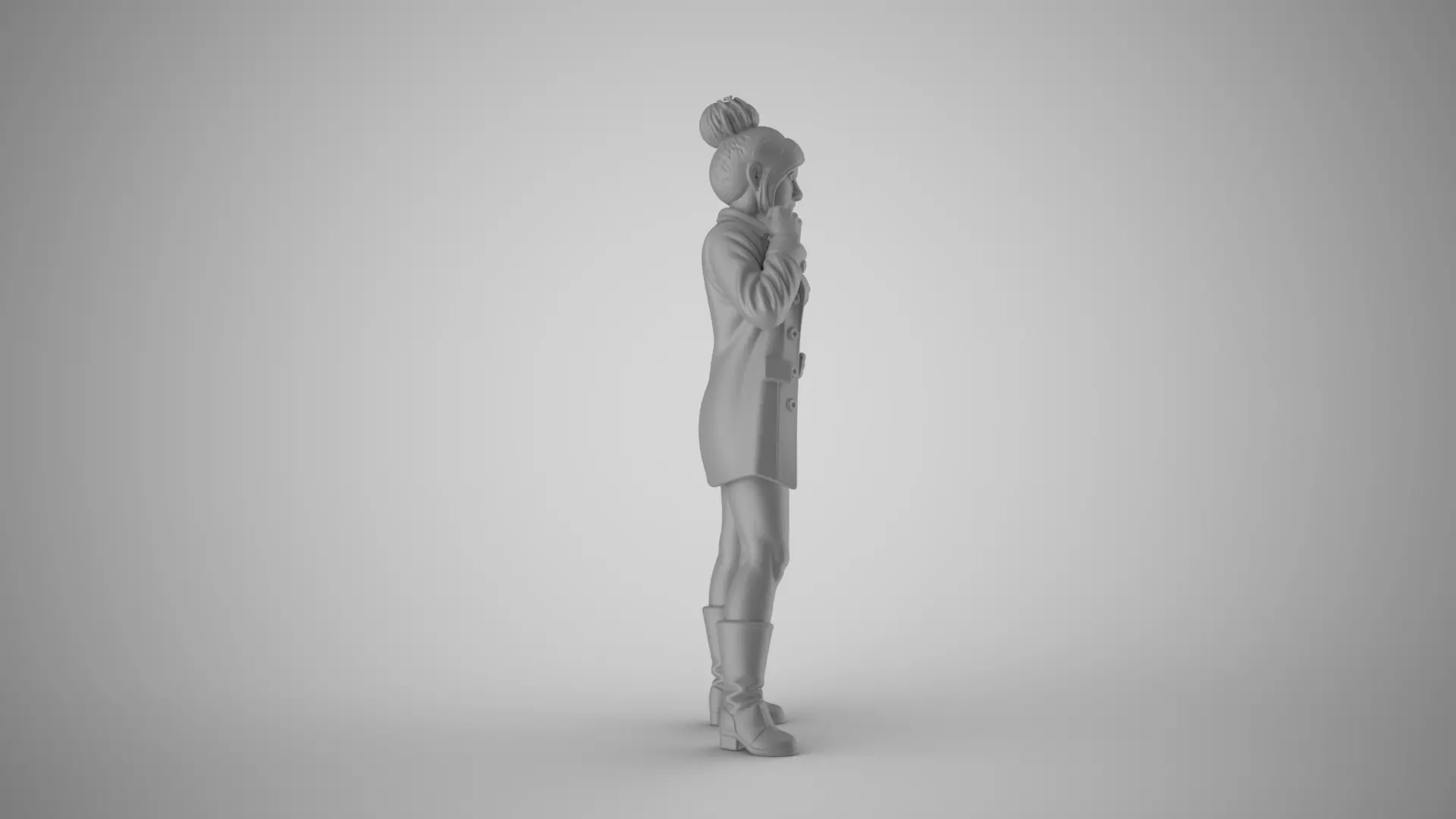 Strong Standing Woman 3D print model_2