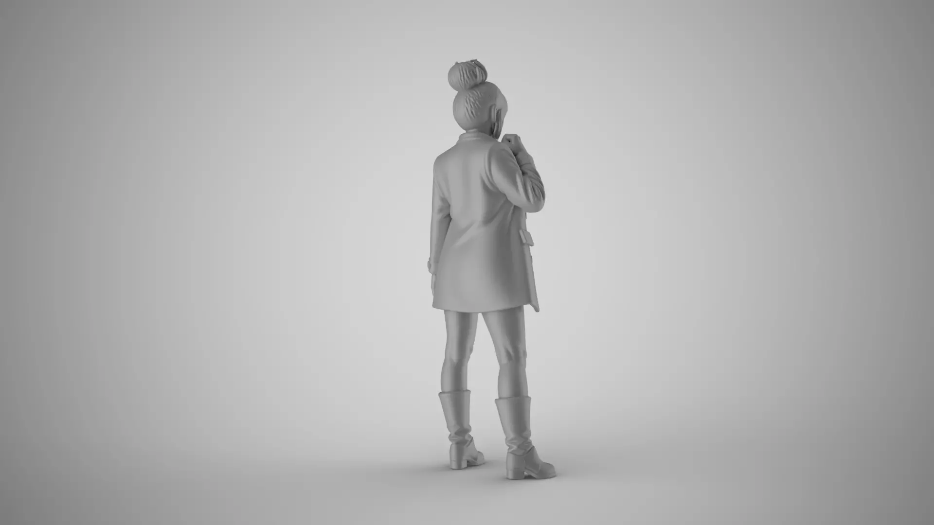 Strong Standing Woman 3D print model_3