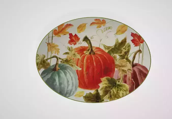 Certified International Autumn Harvest Oval Platter Low-poly 3D model