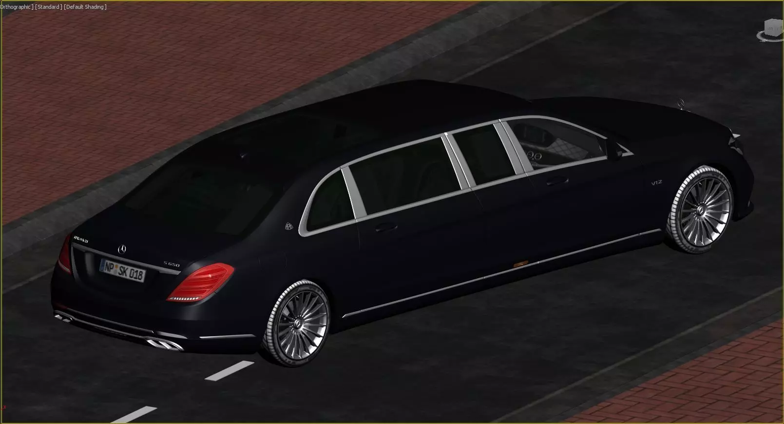 Mercedes Benz S650Pullman Maybach 3D print model_3