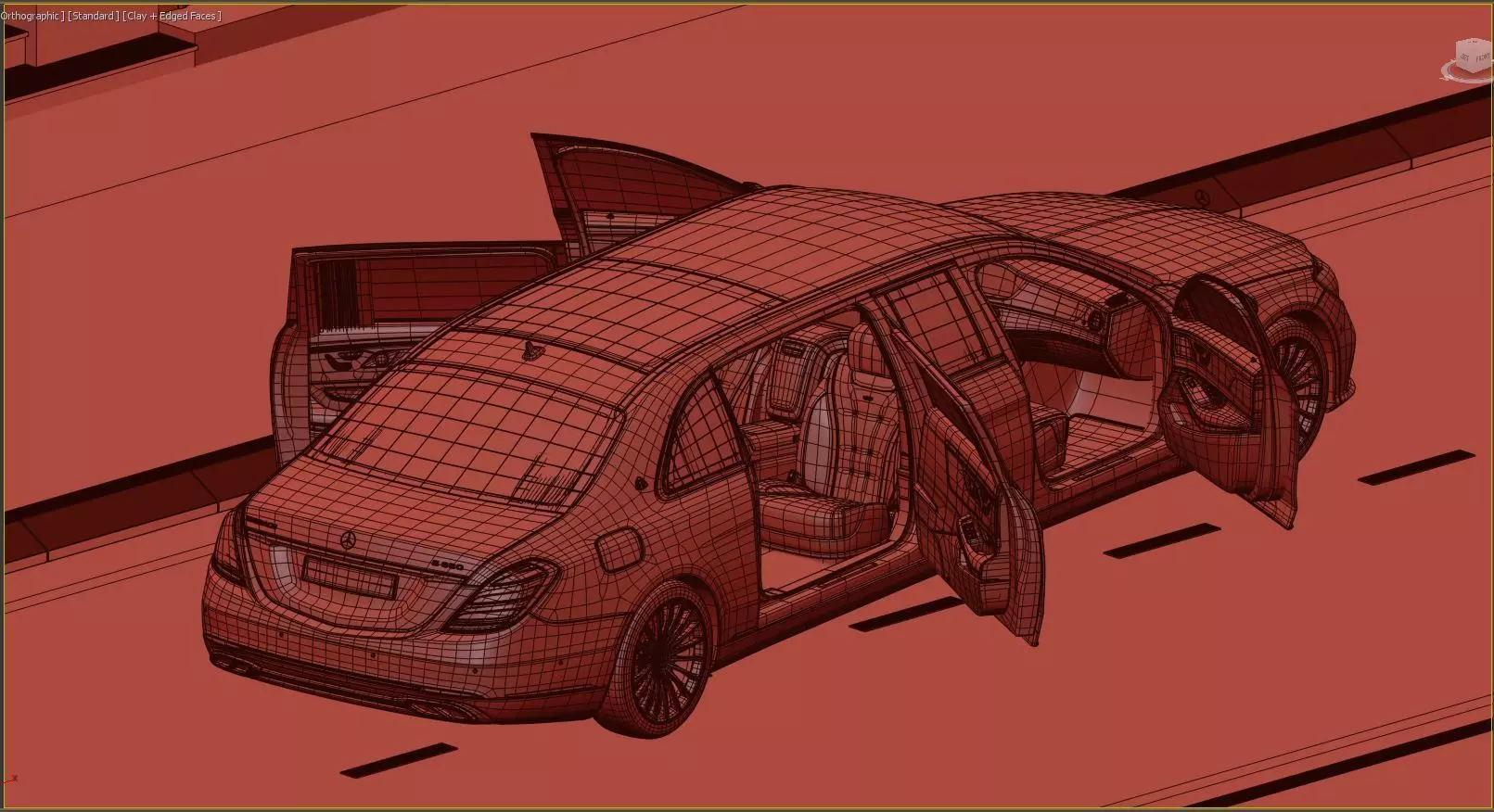 Mercedes Benz S650Pullman Maybach 3D print model_8