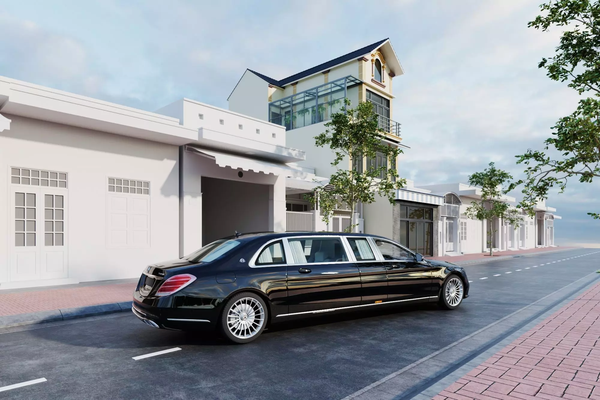 Mercedes Benz S650Pullman Maybach 3D print model_1