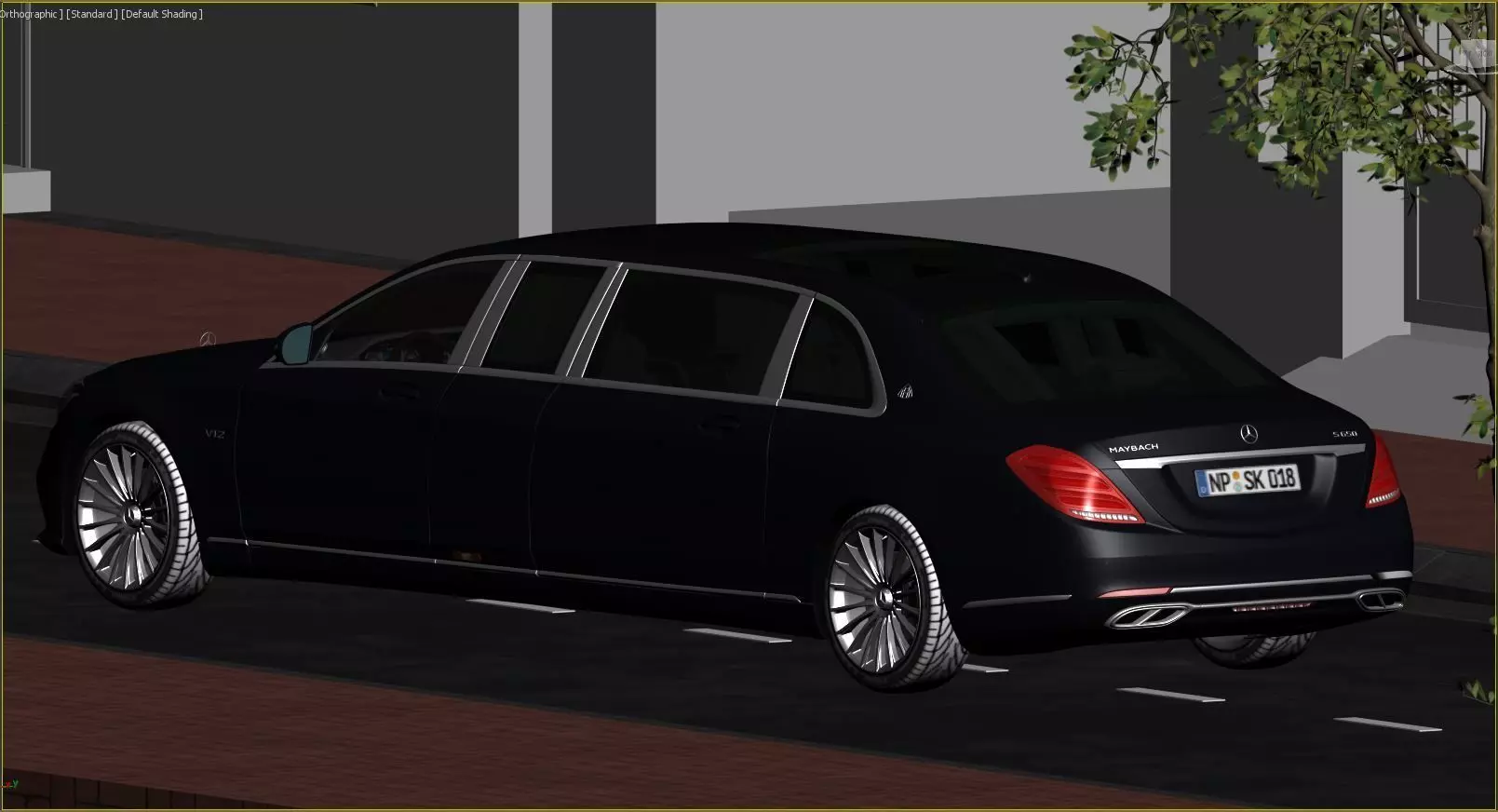 Mercedes Benz S650Pullman Maybach 3D print model_15